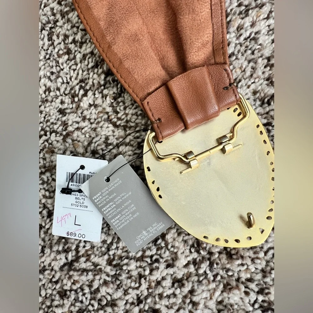 Chico’s Spice Market Belt Leather Size L